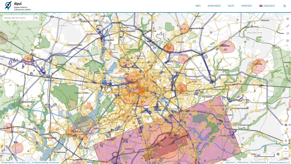 Screenshot von dipul Map Tool Deutschland